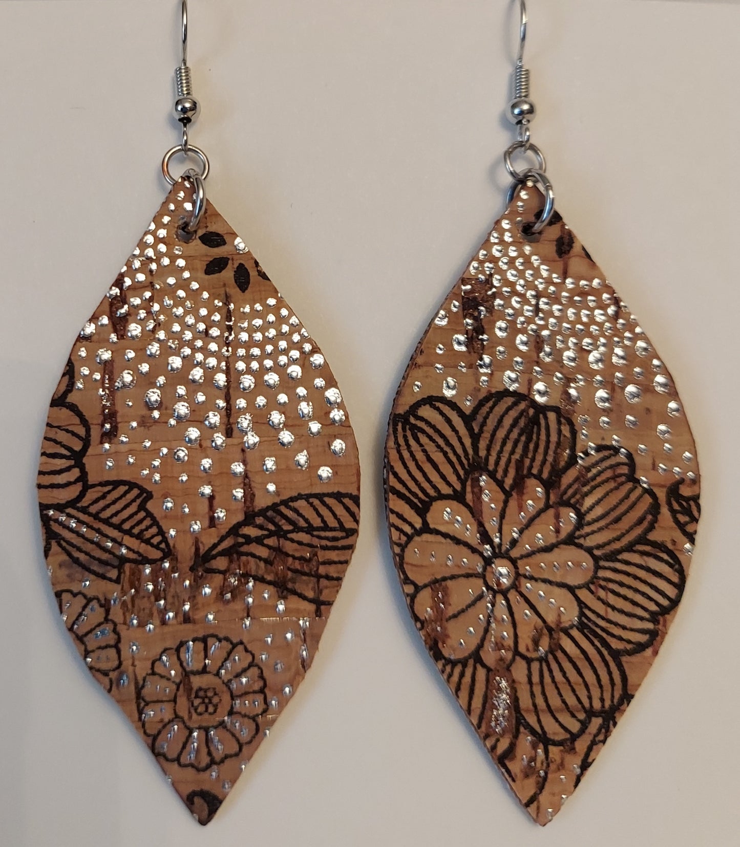 Cork Leaf Earrings (1200)