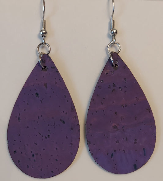 Cork Teardrop Earrings (1240)